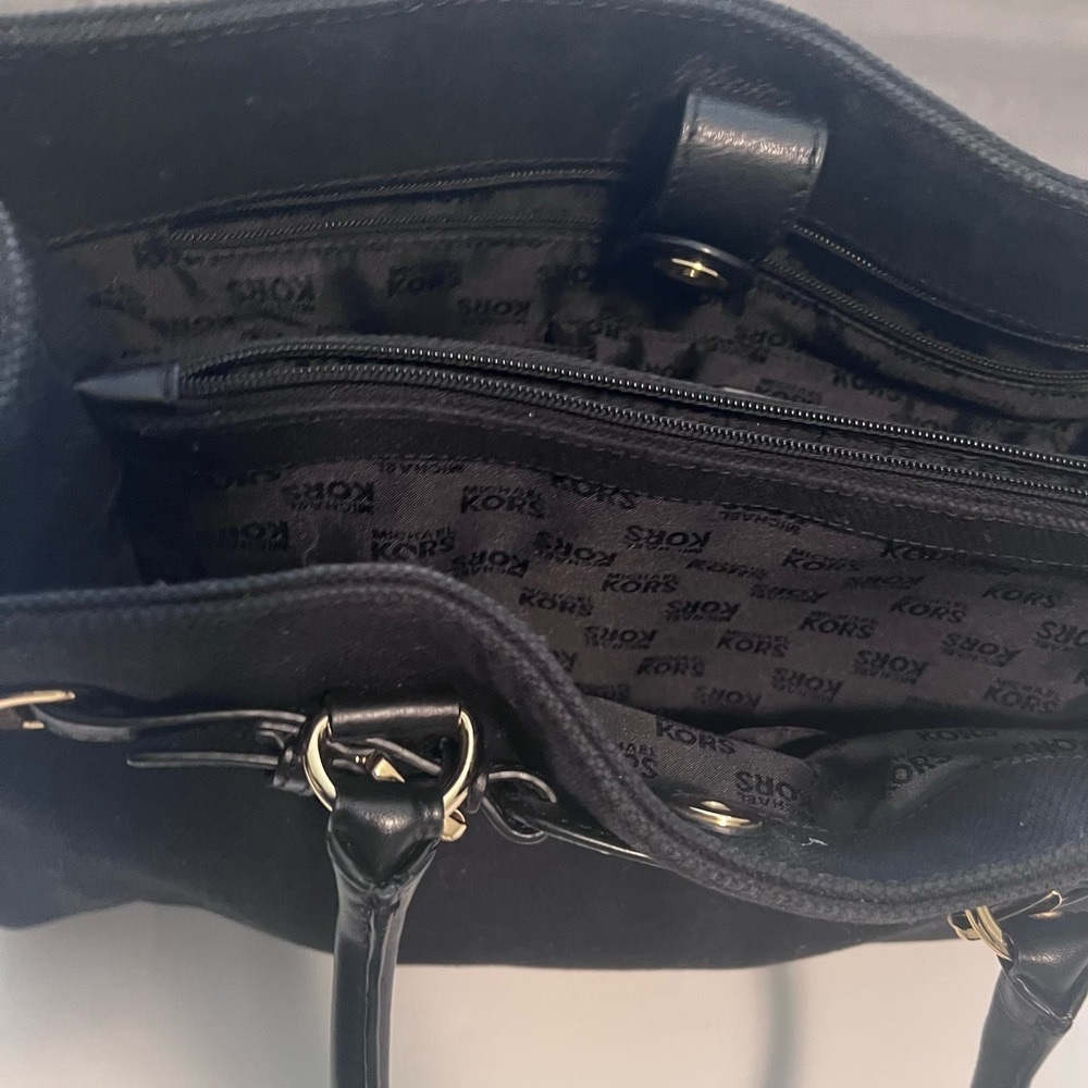 Black Gold Canvas Purse - image 3